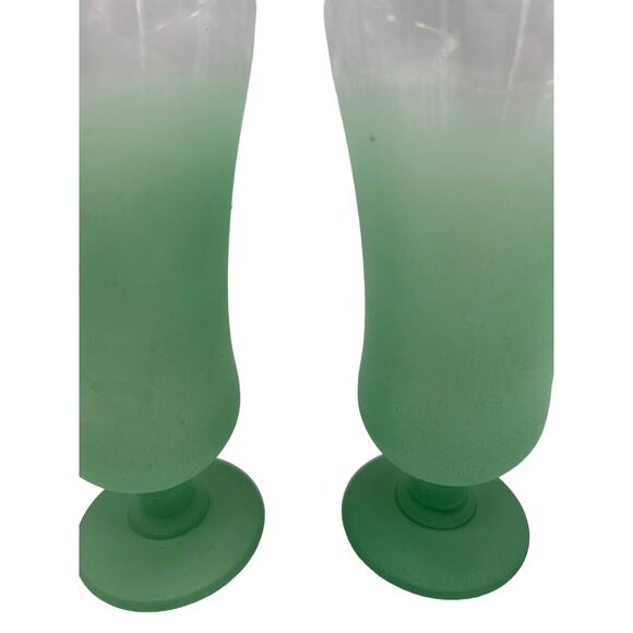 Vintage Blendo Pastel Frosted Ombre Cocktail Glasses Set of 2 - Picture 3 of 3